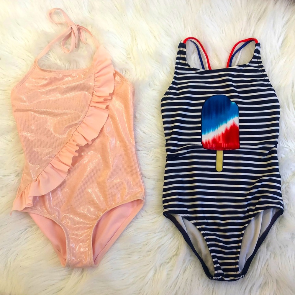 ***SOLD***Girls size 6 bathing suits.